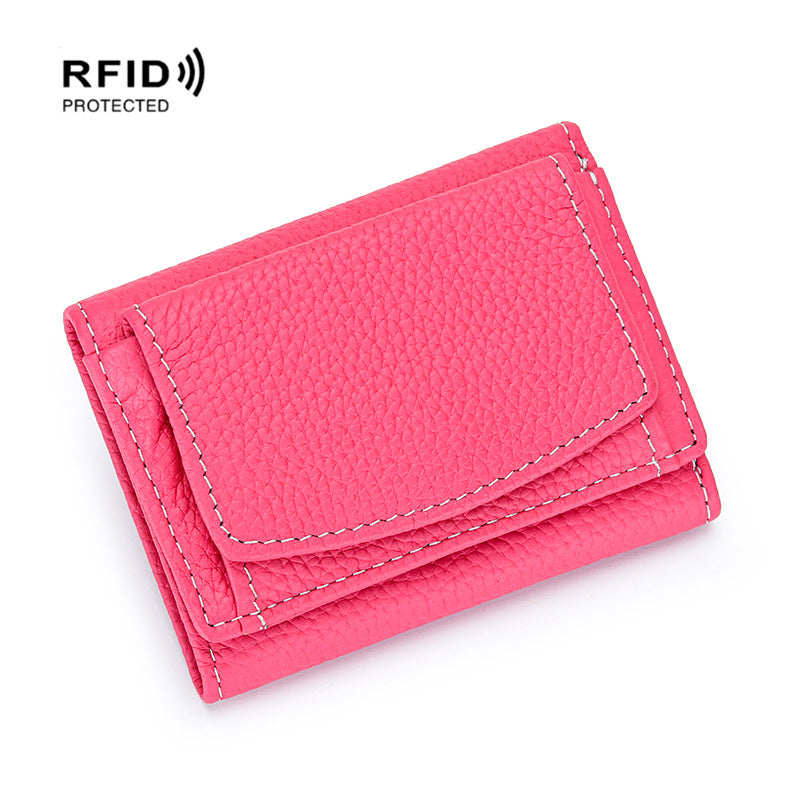 Women's Small Genuine Leather Mini Top Layer Cowhide Ladies Wallets