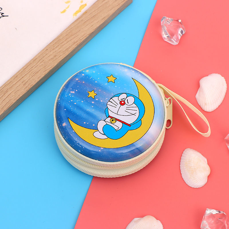 Mini Portable Cartoon Animation Tinplate Box Ladies Wallets