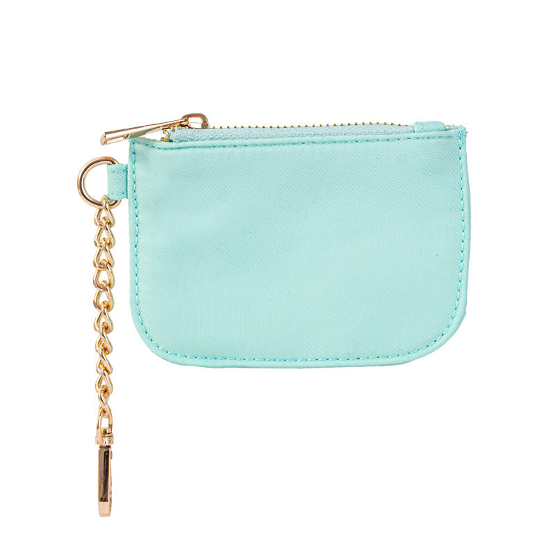 Women's Nylon High-grade Metal Zipper Waterproof Mini Purses