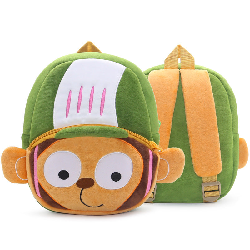 Cute Animal Games Football Boys Plush Children's Backpacks