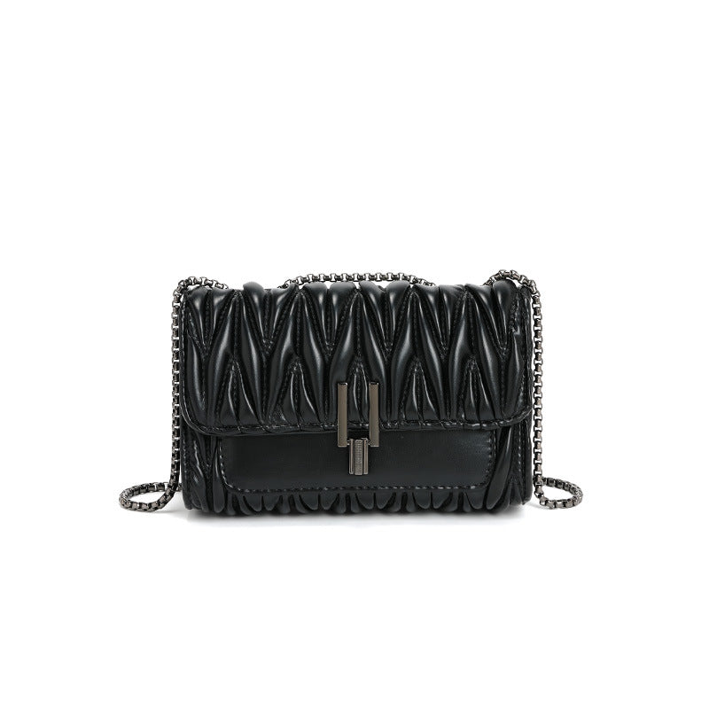 Women's Textured Pleated Chain Summer Elegant Hundred Shoulder Bags