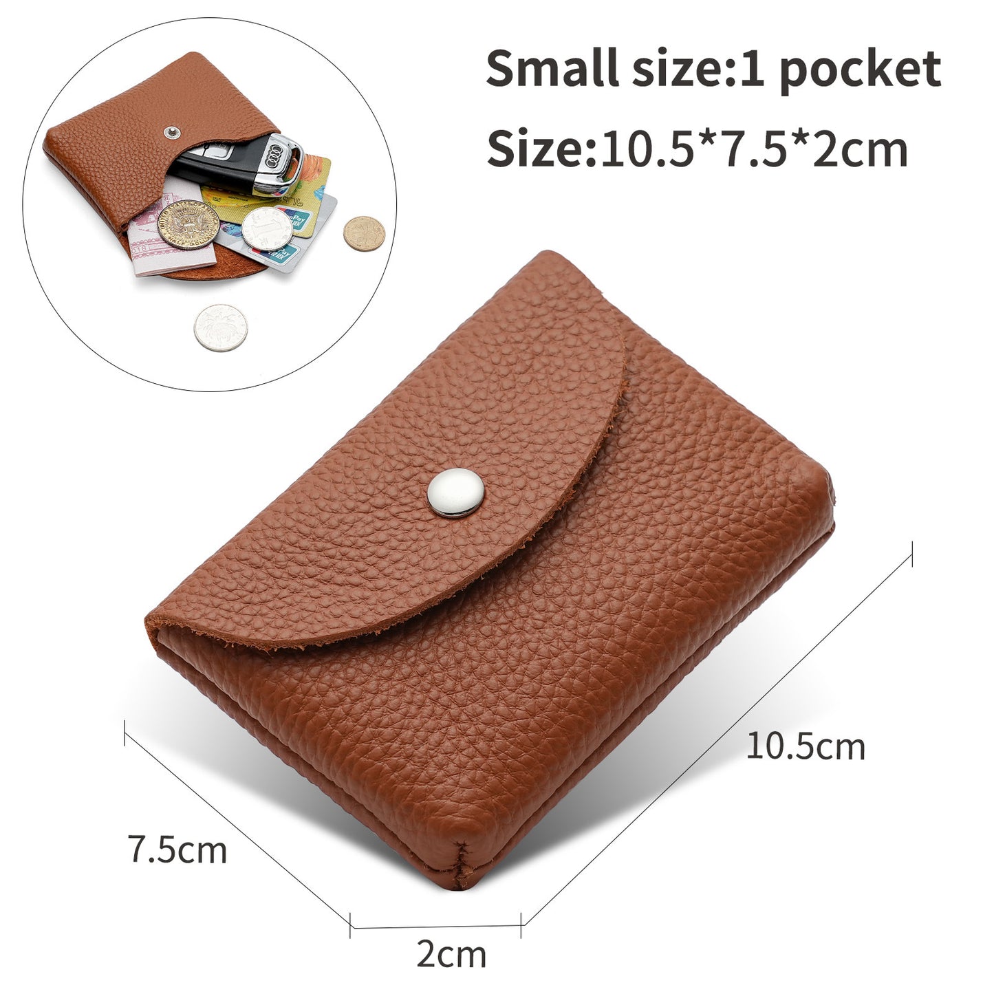 Women's Soft First Layer Cowhide Small Simple Coin Purses