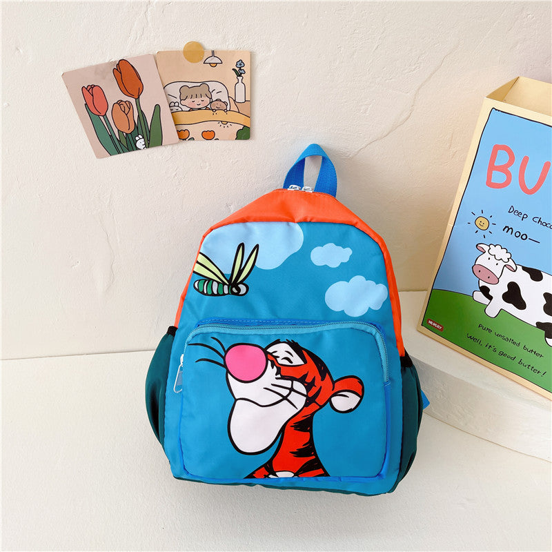 Children's Fashion Trend Cartoon Pattern Contrast Color Children's Backpacks