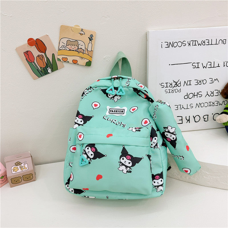 Children's Cartoon Cute Clow Printed Boys Two-piece Children's Backpacks