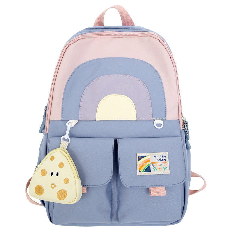 Primary Simple Large Capacity Cute Rainbow Backpacks