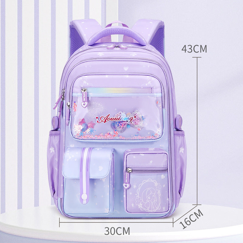 Casual Cartoon Grade Spine Protection Primary Elementary School Students' Schoolbags