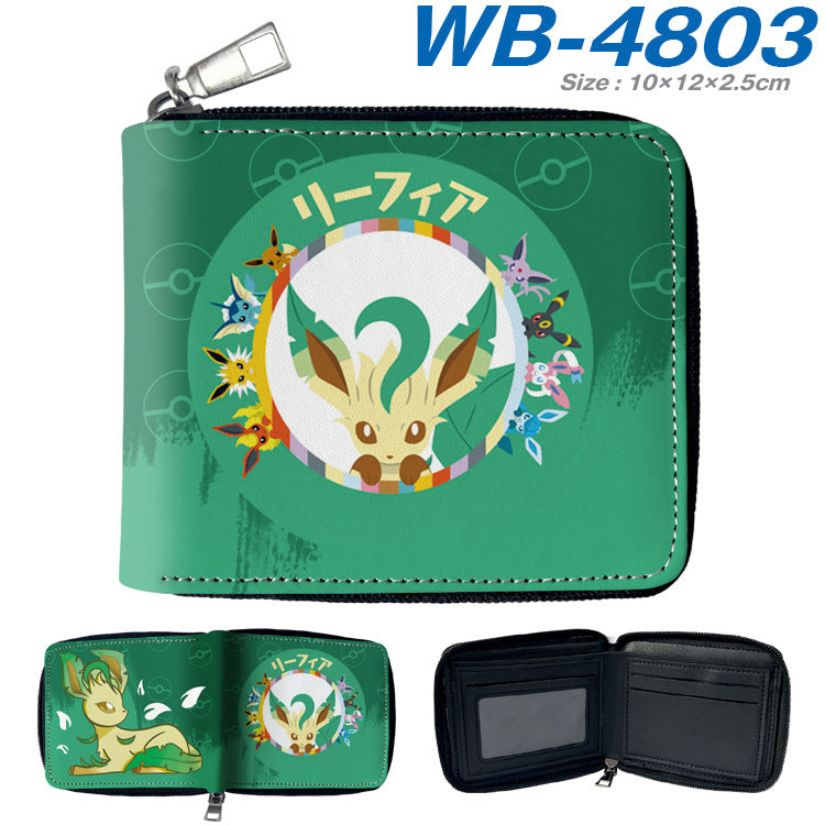 Women's & Men's Cute Elf Short Zipper Full Color Men's Wallets