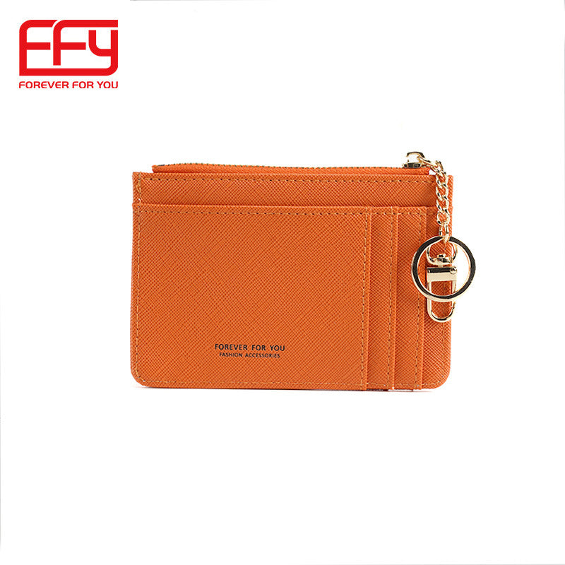 Women's Portable Simple Cross Pattern Change Short Cute Ladies Wallets