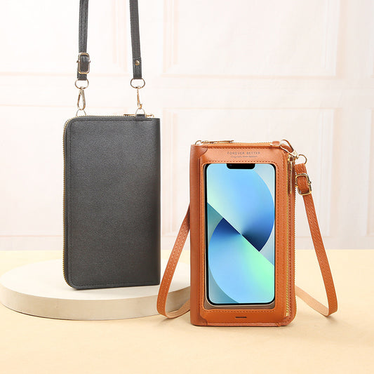 Women's Touch Screen Multifunctional Transparent Mini Mobile Bags