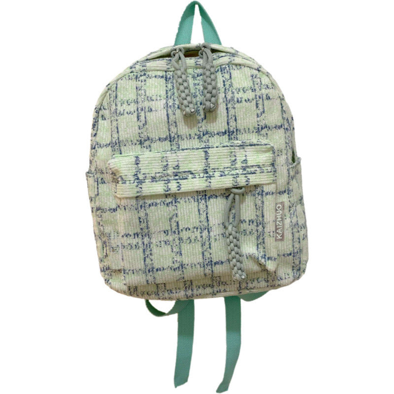 Plaid Female College Niche Design Good-looking Backpacks