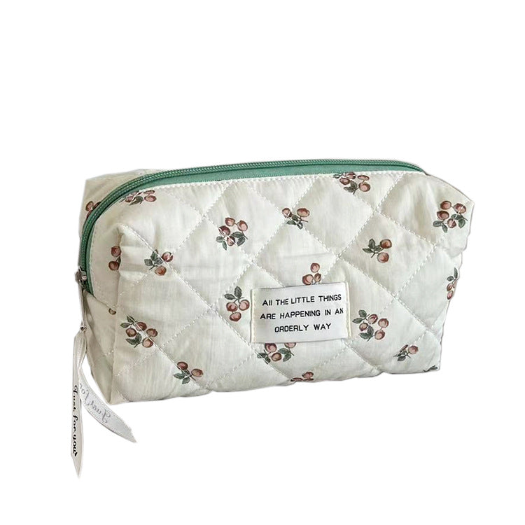 Portable Floral Makeup Diaper Buggy Maternity Cosmetic Bags