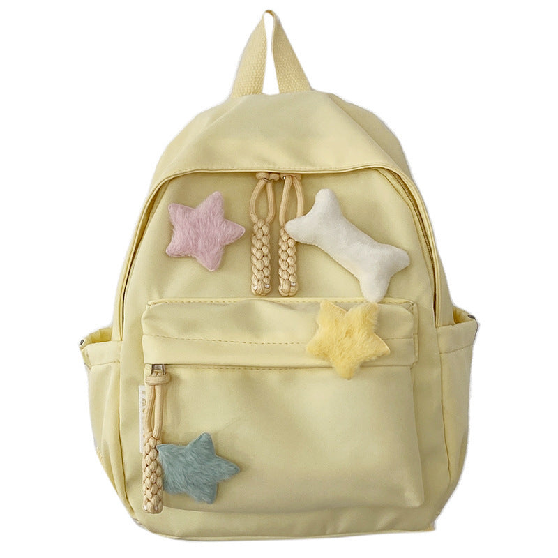 College Simple Cute Five-pointed Star Bone Backpacks