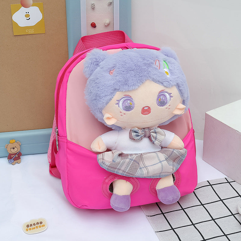 Children's Cartoon Doll Stitching Cute Princess Elementary School Students' Schoolbags