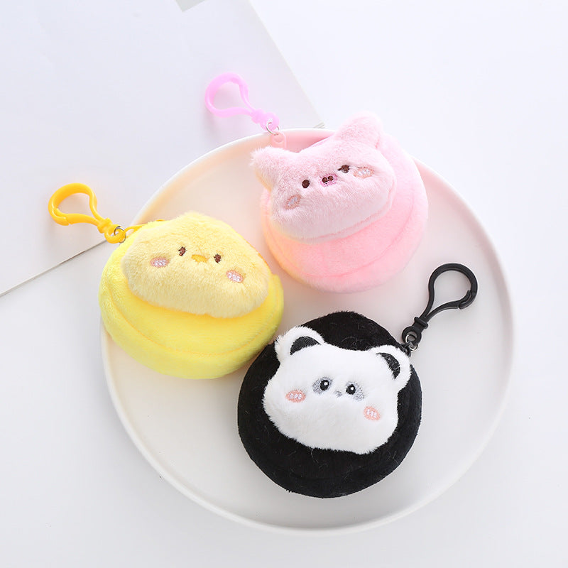 Plush Frog Rabbit Doll Cute Round Coin Purses