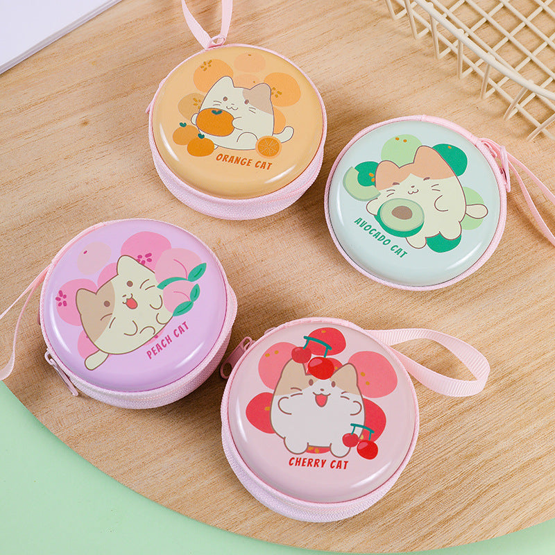 Children's Creative Cute Tinplate Cartoon Change Headset Bags