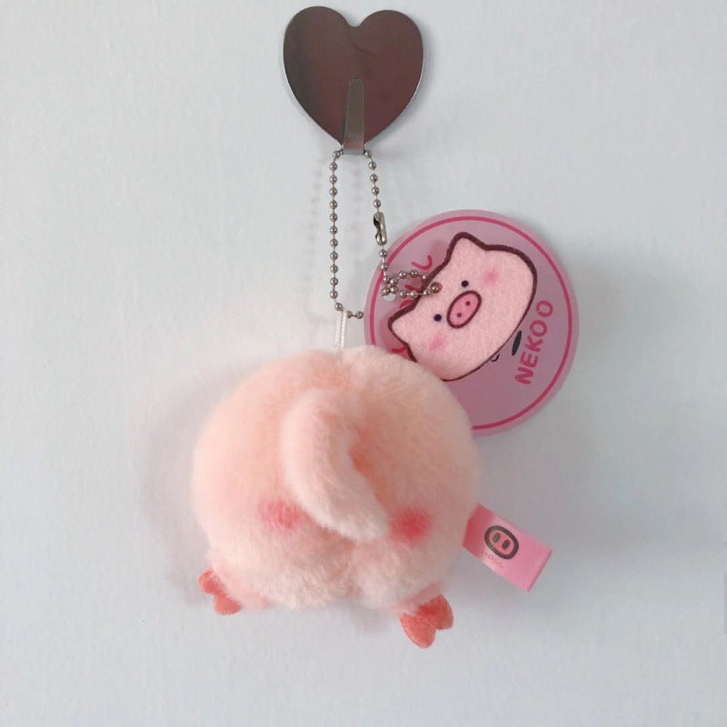 Porte-monnaie innovant en peluche avec tête de cochon et cœur