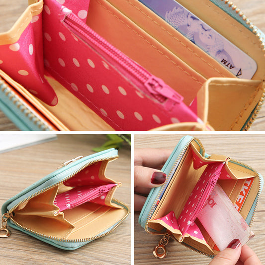 Korean Style Fashion Small Bow Mini Ladies Wallets