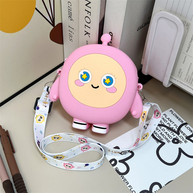 Poupée oeuf de dessin animé pour enfants, rangement mignon en Silicone, porte-monnaie pour enfants