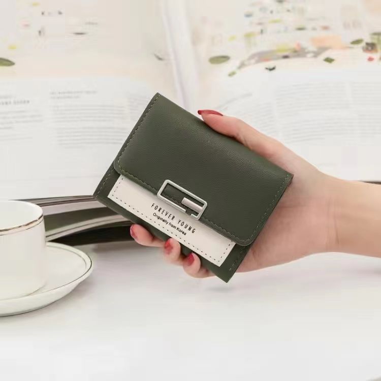 Women's Short Folding Minimalist Cute Integrated Ladies Wallets