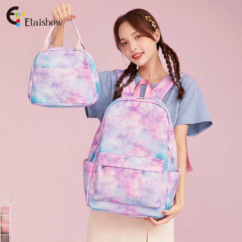 Three-piece Starry Sky Iti Printing Primary Elementary School Students' Schoolbags