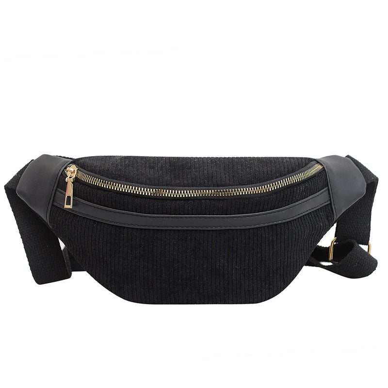 Charming Durable Corduroy Mobile Retro Small Waist Packs