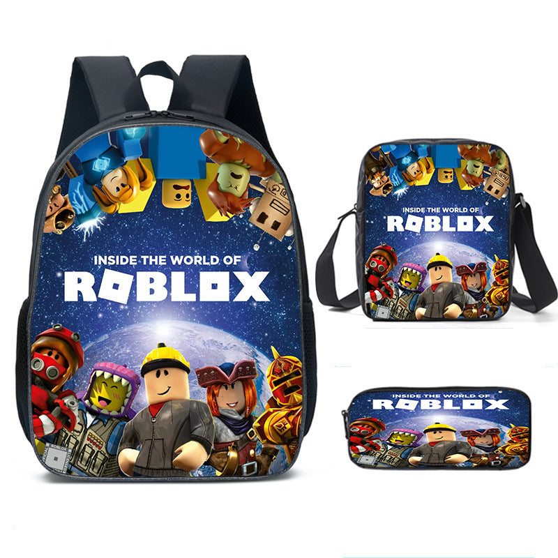 Children's Trendy Innovative Creative Rob Cartoon Elementary School Students' Schoolbags