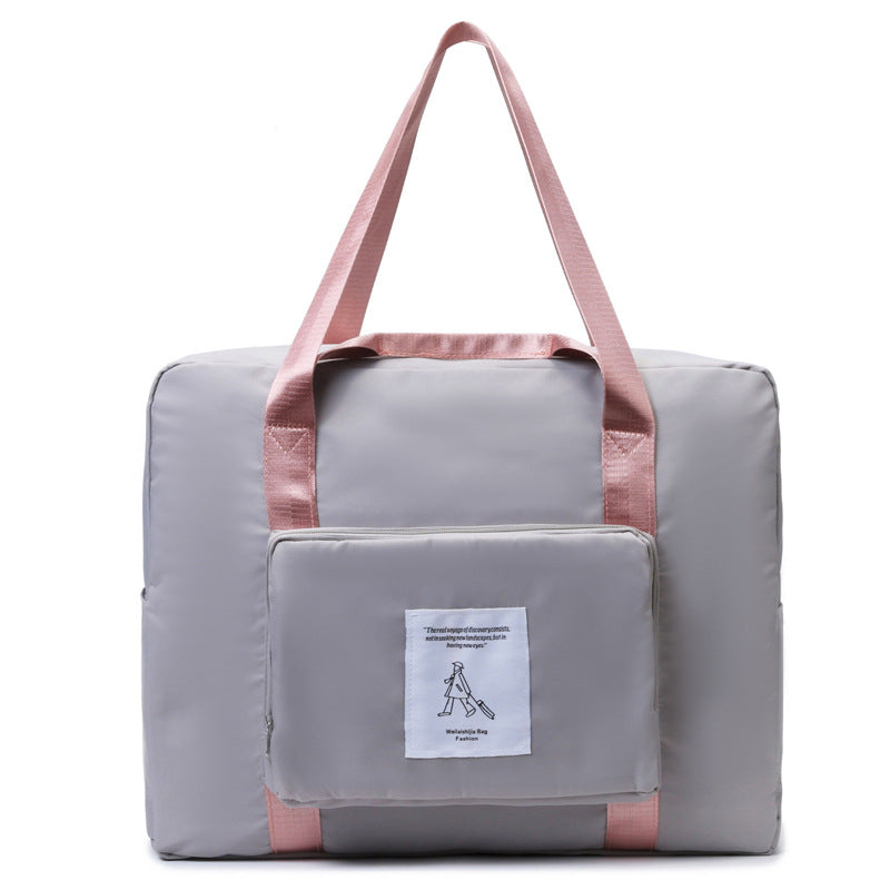 Sacs de voyage pliables pour séparation sèche et humide, couleur contrastée, recouvrables, pour femmes