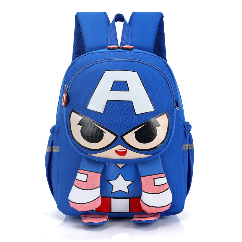 Children's Cute Super Boy Portable Burden Alleviation Children's Backpacks