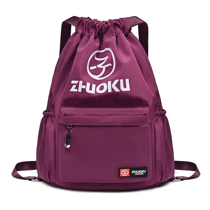 Color Style With Letters Basketball Large Capacity Drawstring Sports Backpacks