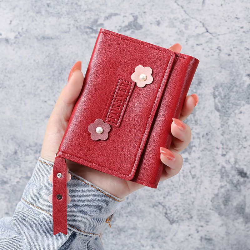 Women's Short Thin Small Heart Fashion Mini Card Holder