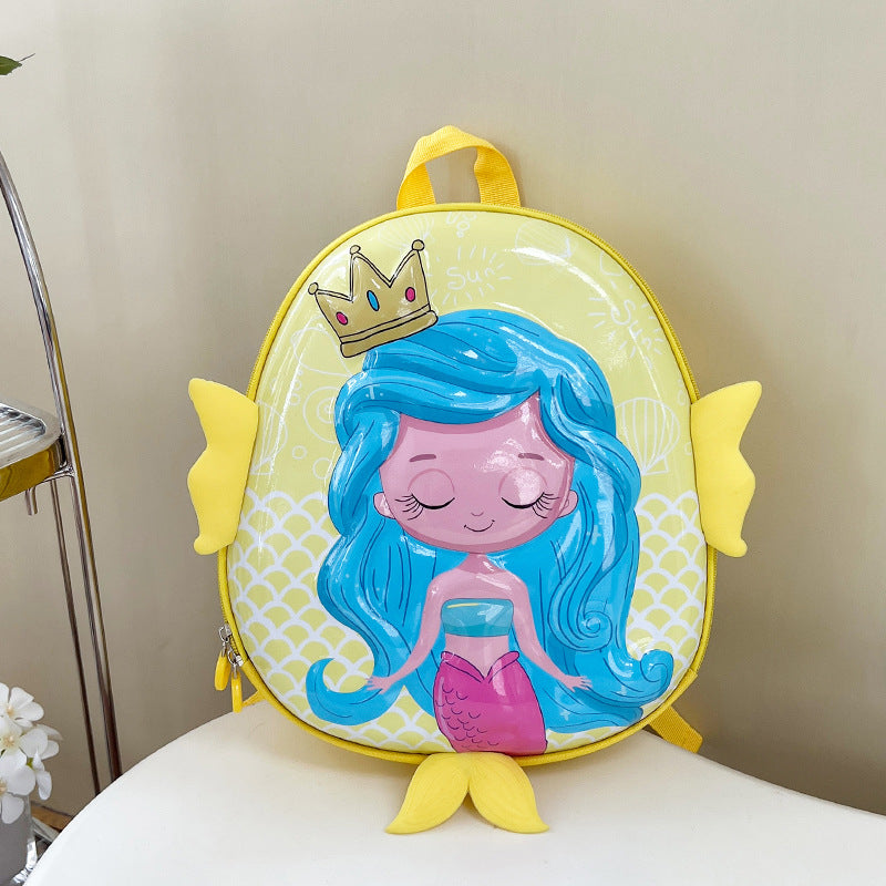 Cartoon Cute Mermaid Egg Shell For Children's Backpacks