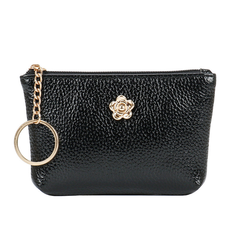 Women's Authentic Leather Tactile Feel Short Korean Coin Purses