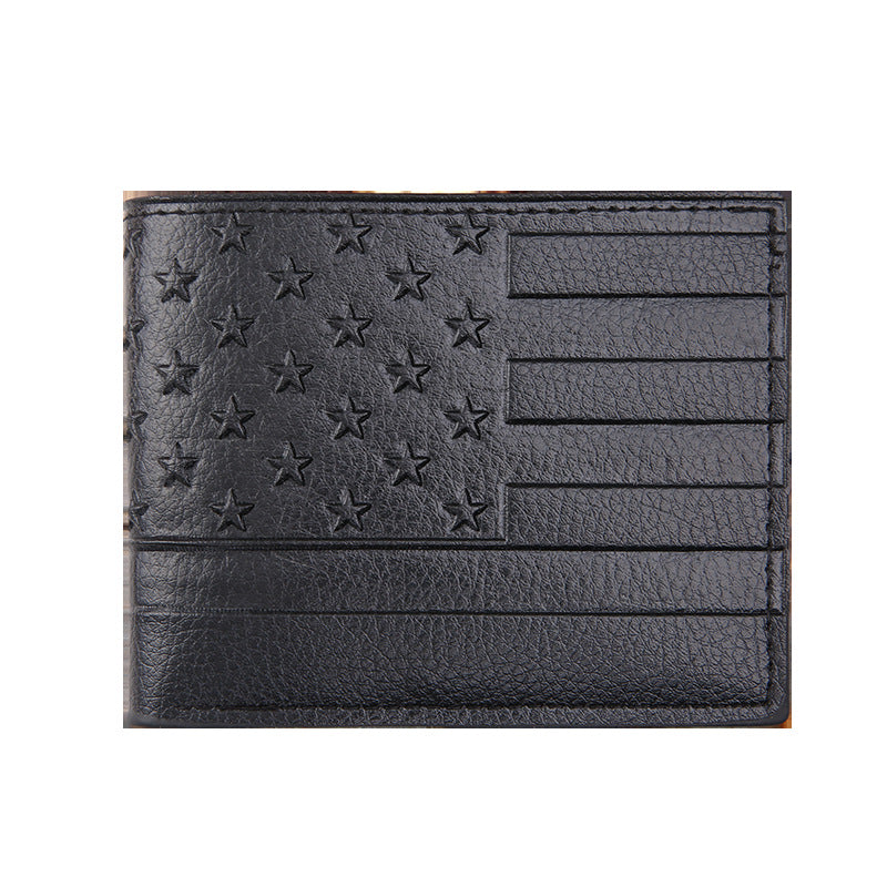 Men's Slots Creative Fashion Embossed Horizontal Short Men's Wallets