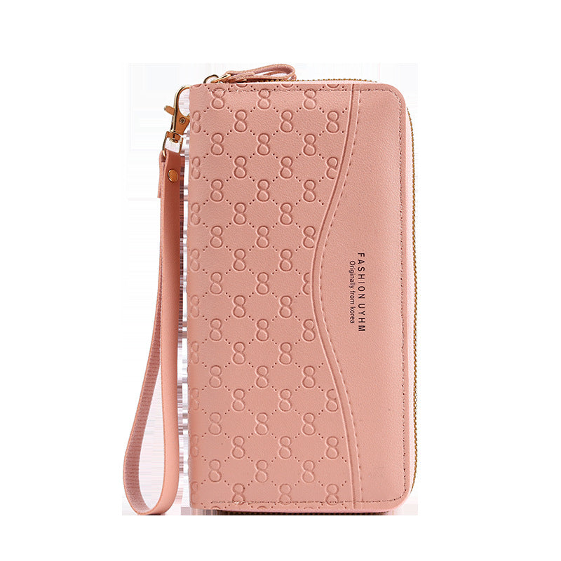 Women's Long Zip Fashion Embossing Large Capacity Ladies Wallets