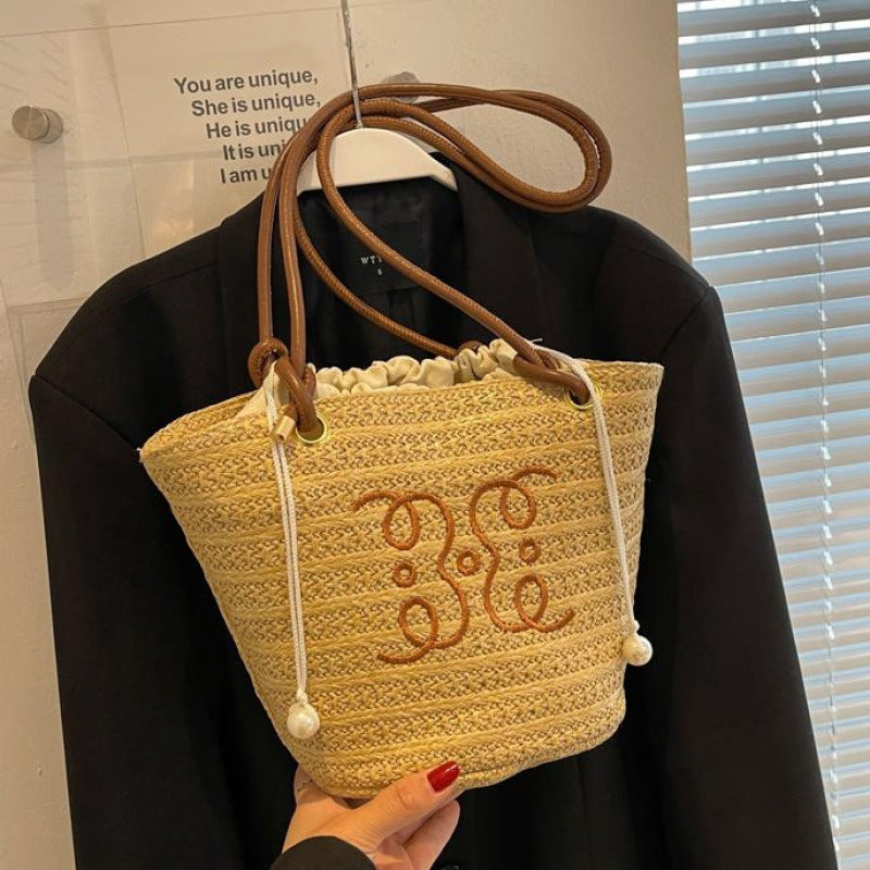 Women's Summer Fashion Retro Tote Texture Niche Crossbody Bags