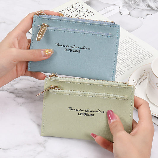 Women's Style Small Solid Color Simple Fresh Ladies Wallets