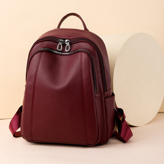 Women's Spring Solid Color Fashion Simple Large Backpacks