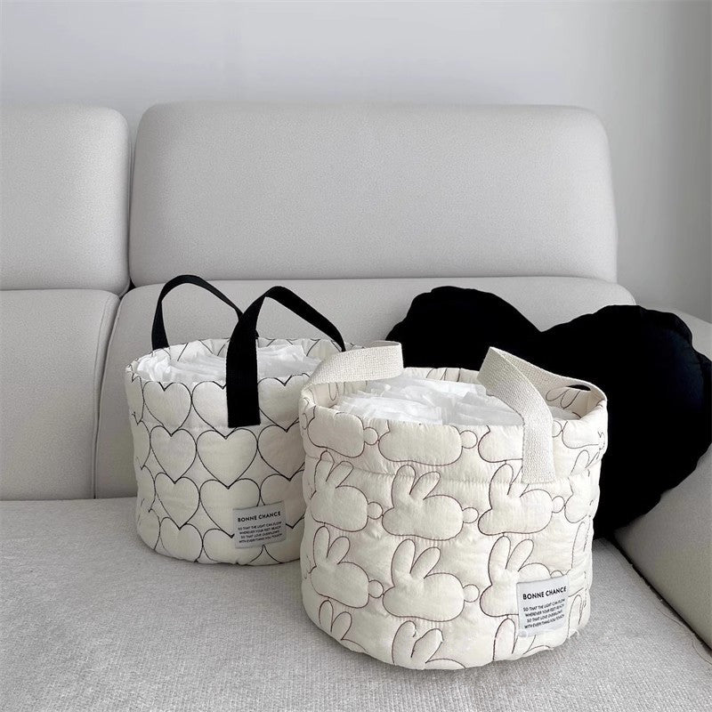 Panier de rangement pour vêtements d'enfants, sacs matelassés pour couches, ménage