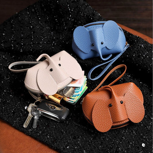 Short Fashion Zipper Mini Elephant Storage Ladies Wallets