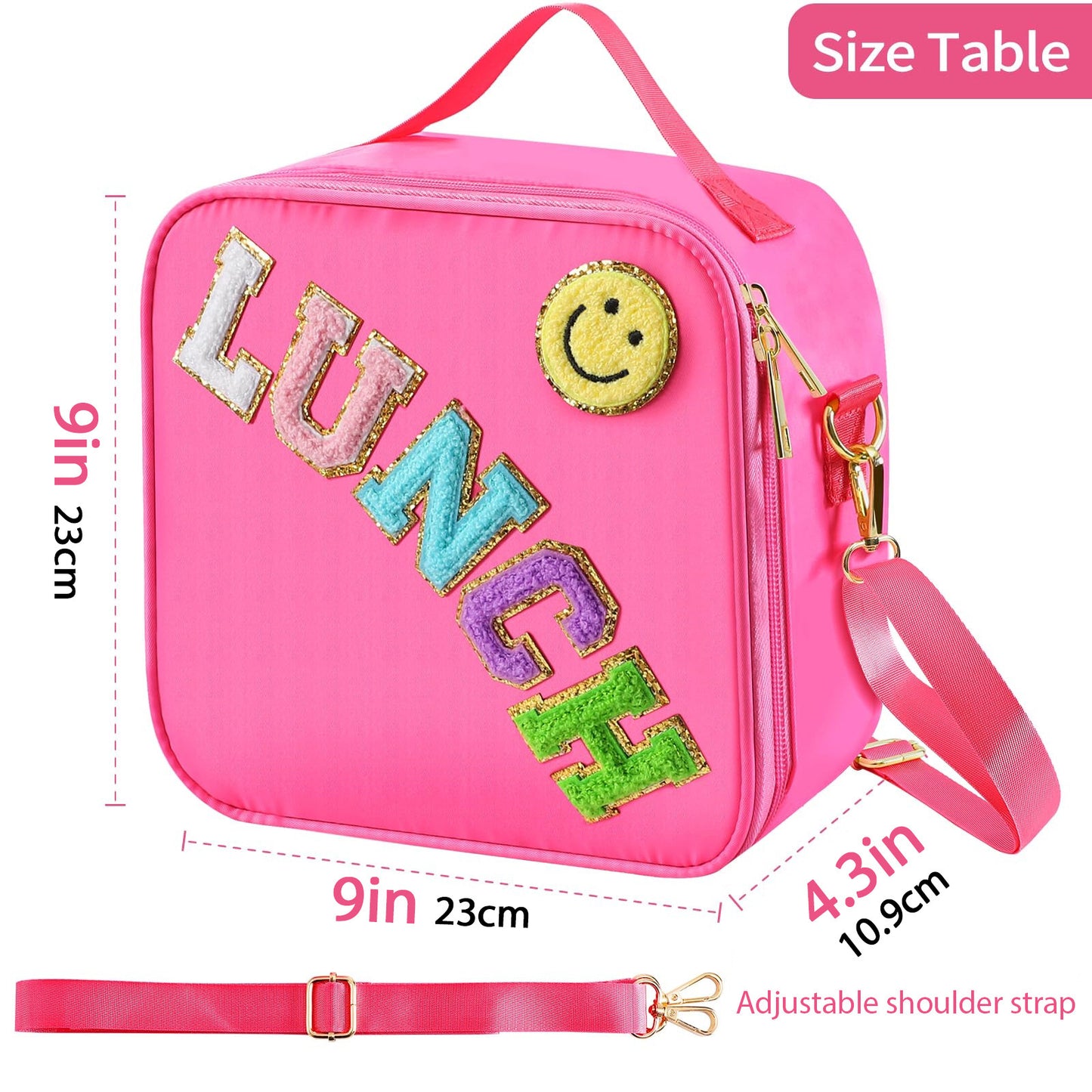 Children's Waterproof Nylon Insulation Aluminum Mold Lunch Crossbody Bags