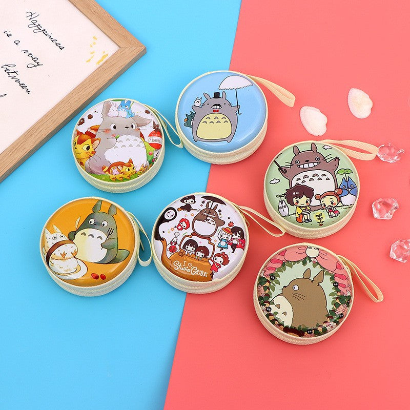 Mini Round Zipper Rabbit Storage Earphone Purses