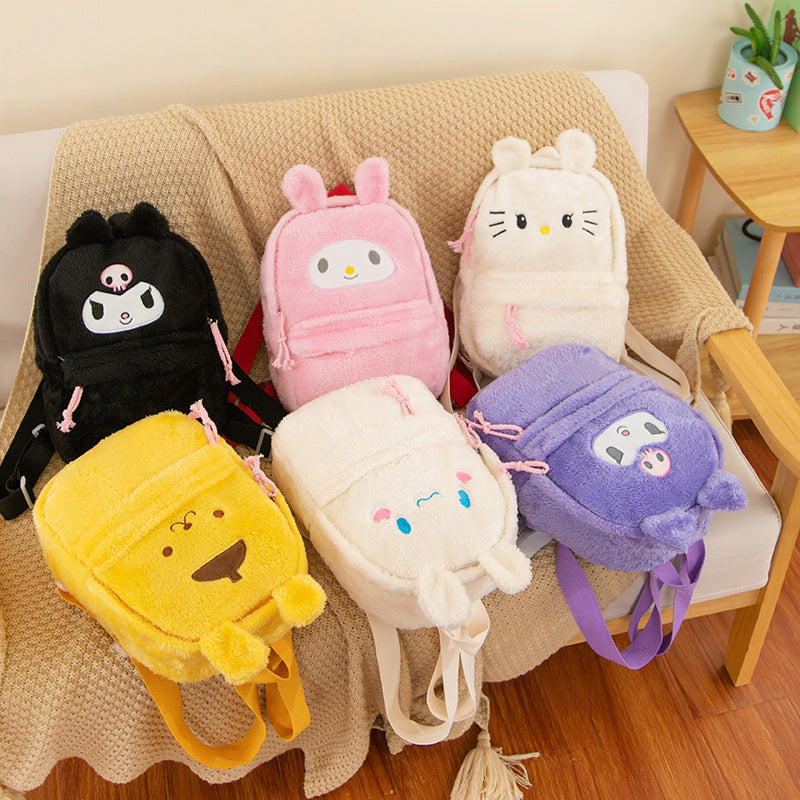 Cartoon Clow Plush Female Heart Cute Storage Small Bags