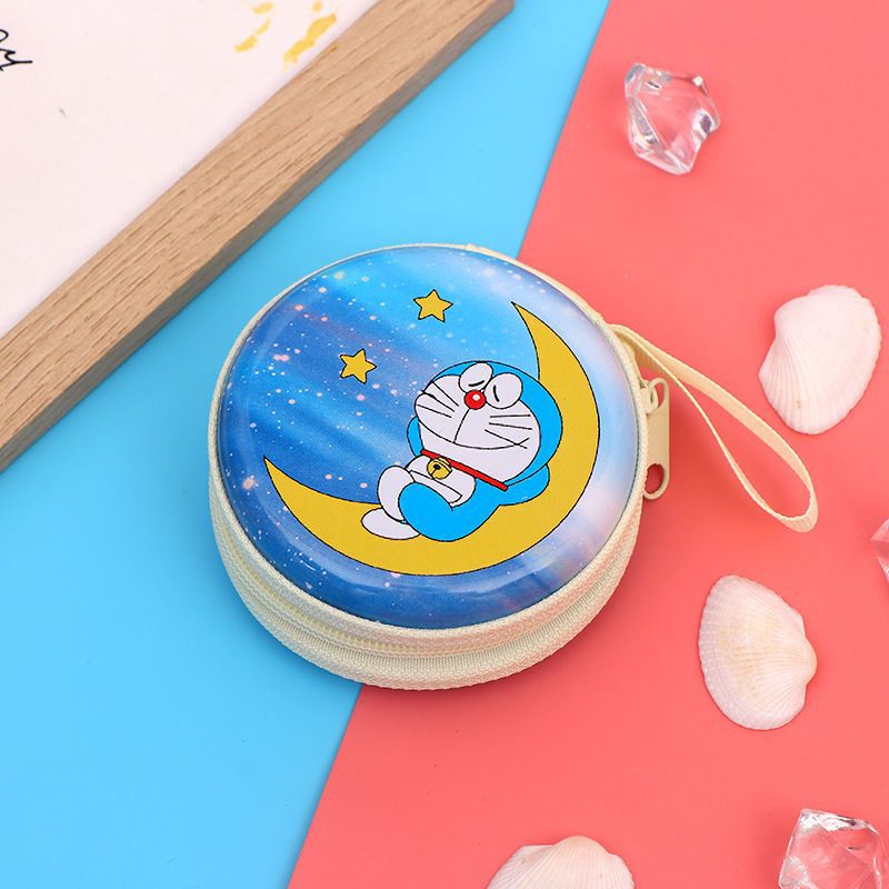 Mini Portable Cartoon Animation Tinplate Box Ladies Wallets