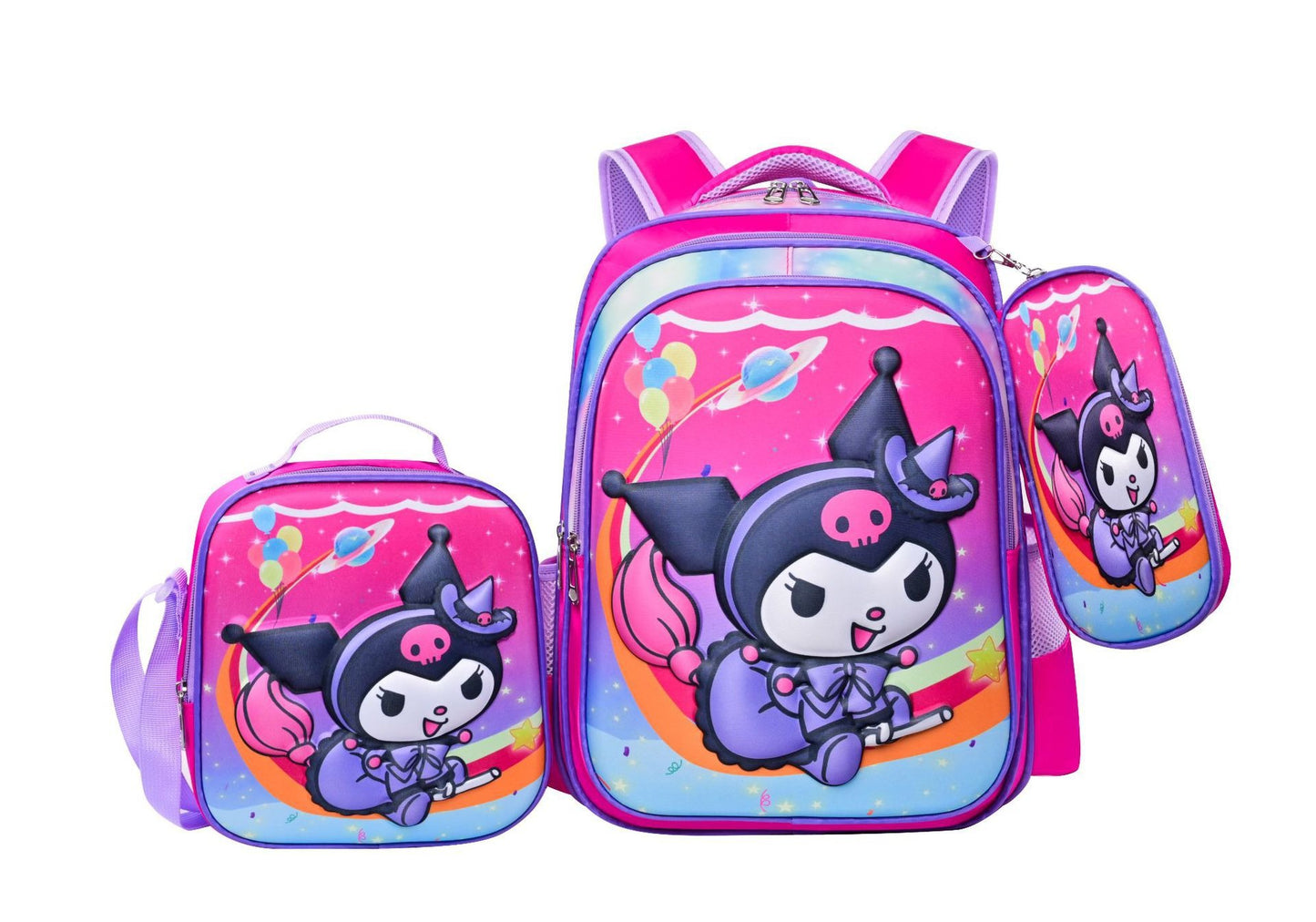 Children's With Light Cartoon Six-wheel Two-wheel Ladder Elementary School Students' Schoolbags