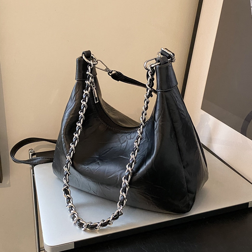 Chain Underarm Simple Tote Female Large Shoulder Bags