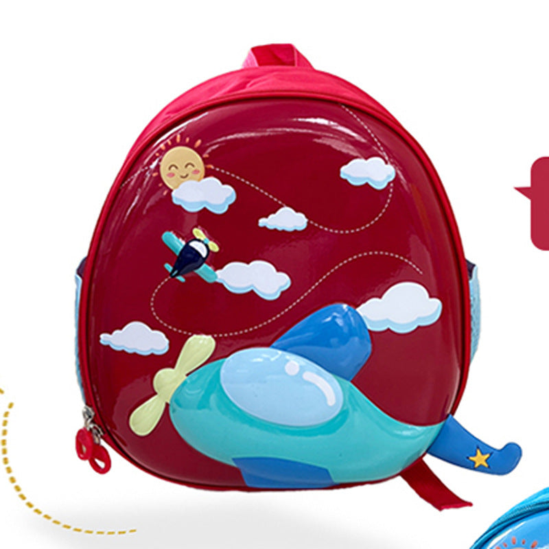 Children's Cartoon Cute Boys Small Plane Egg Backpacks