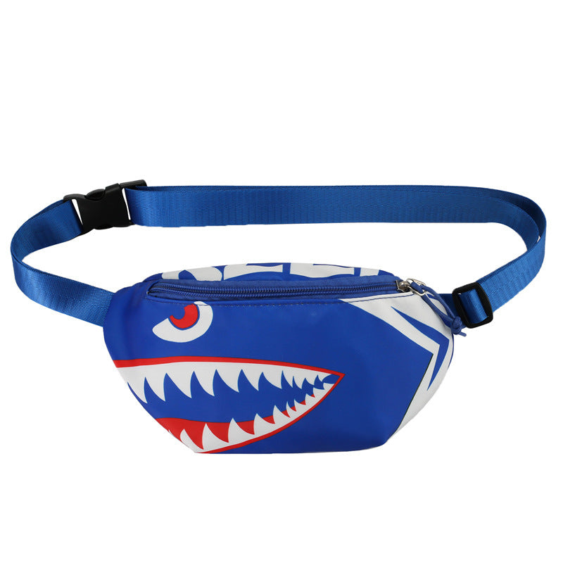 Children's Cute Cartoon Little Shark Boy Handsome Children's Waist Packs