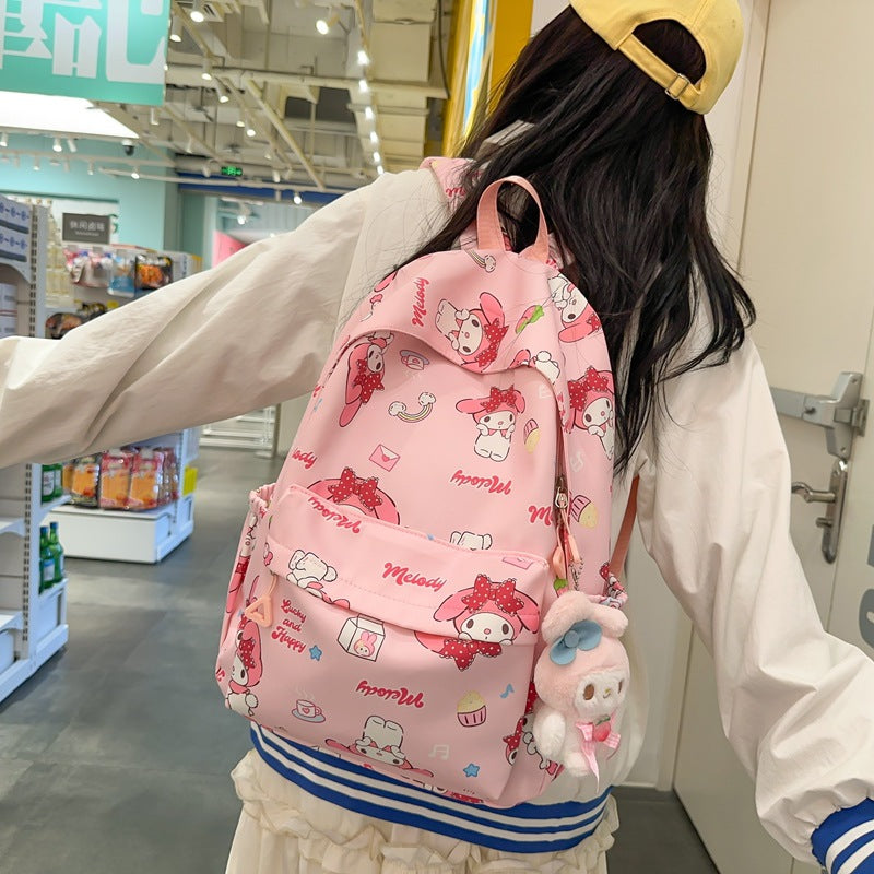 Women's Printed Iti Waterproof Melody Minority Korean Backpacks