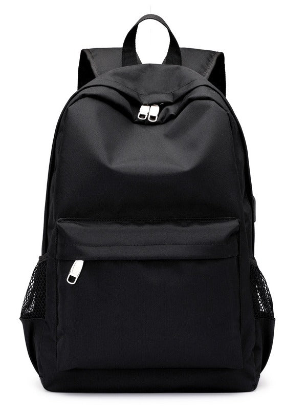 Men's Color Korean Style Large Capacity Rechargeable Backpacks