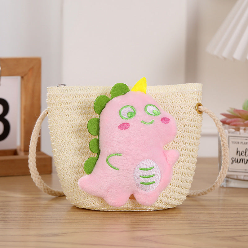 Children's Straw Woven Change Packet Cartoon Cute Children's Coin Purse